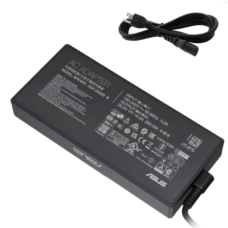 20V 14A 280W Asus Adapter Charger 6.0mm 3.7mm Connector