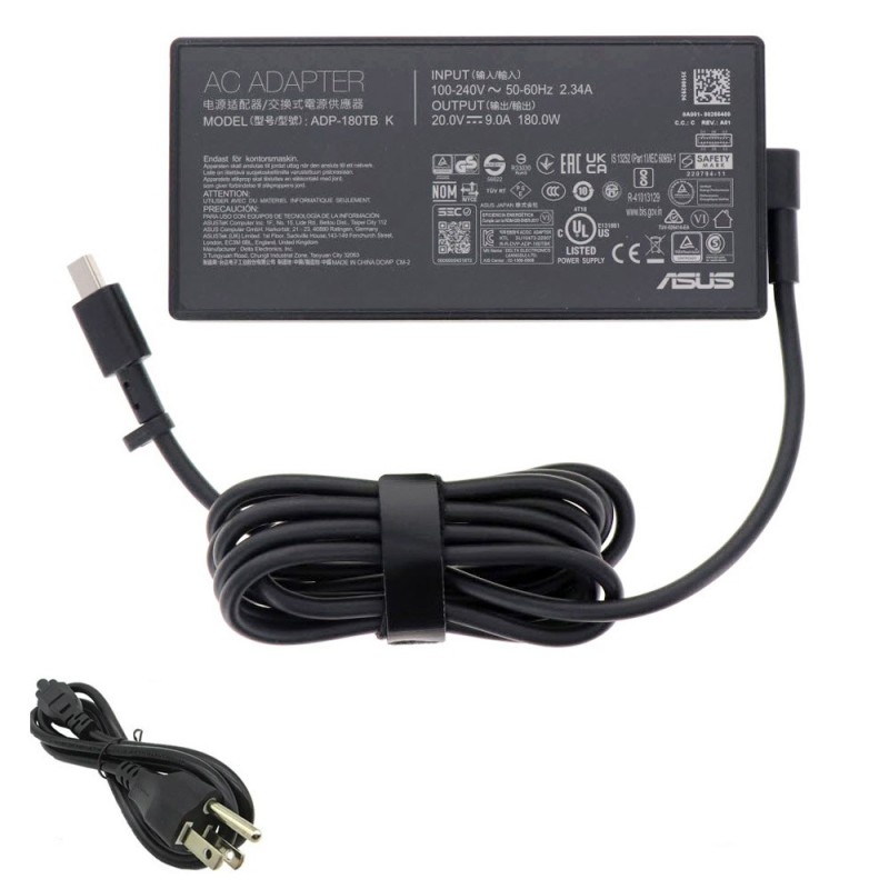 20V 9A 180W Asus Adapter Charger Rectangle Conn