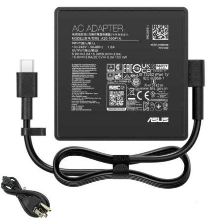 20V 5A 100W Asus USB-C Adapter Charger