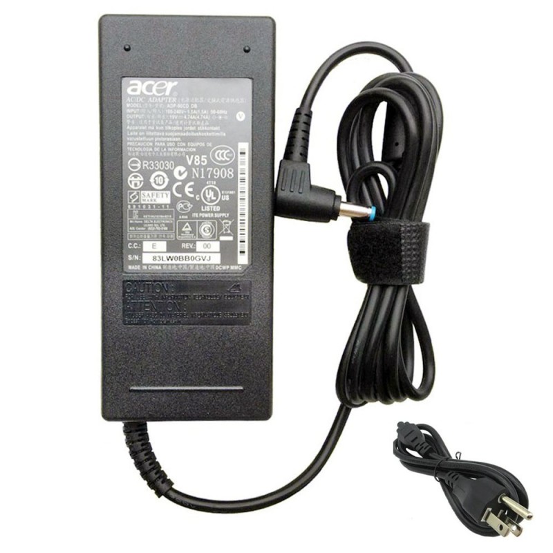 19V 4.74A 90W Acer Adapter Charger 5.5 mm 1.7 mm Connector