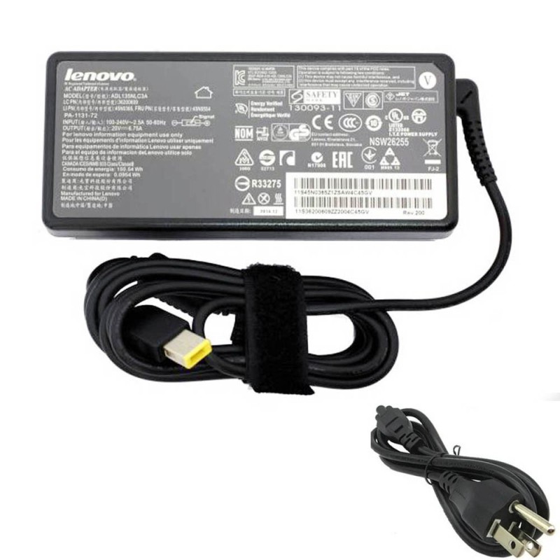 20V 6.75A 135W Lenovo Adapter Charger Slim Tip Connector