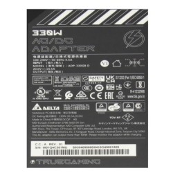 20V 16.5A 330W MSI Adapter Charger Rectangle Conn