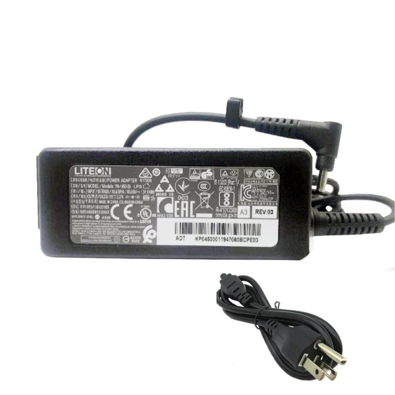 19V 2.37A 45W Medion Adapter Charger 3.0mm 1.1mm Connector
