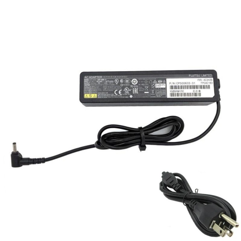 19V 3.42A 65W Fujitsu Adapter Charger 3.4mm 1.0mm Connector