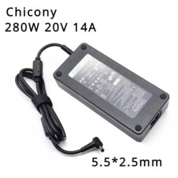20V 14A 280W Chicony Adapter Charger 5.5mm 2.5mm Connector