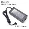 20V 14A 280W Chicony Adapter Charger 5.5mm 2.5mm Connector