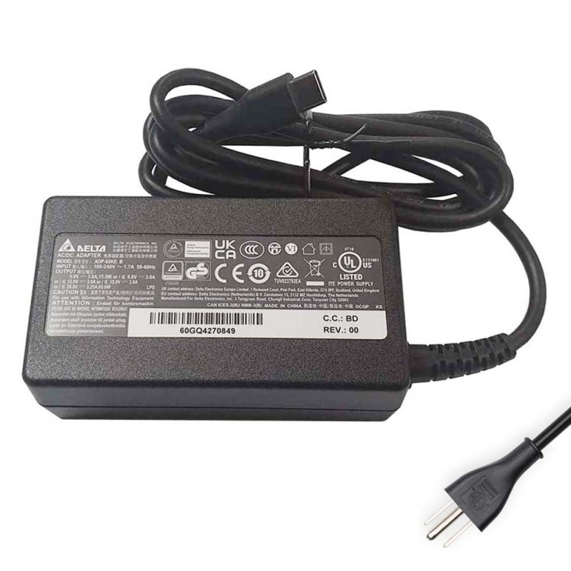 20V 3.25A 65W Delta USB-C Adapter Charger