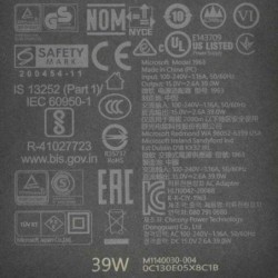 15V 2.6A 39W Microsoft 1963 Adapter Charger Surface Connect