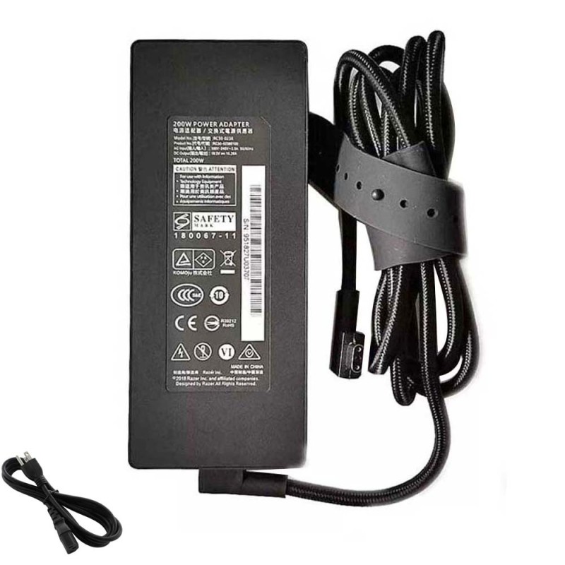 19.5V 10.26A 200W Razer Adapter Charger 3-Pin Tip Connector