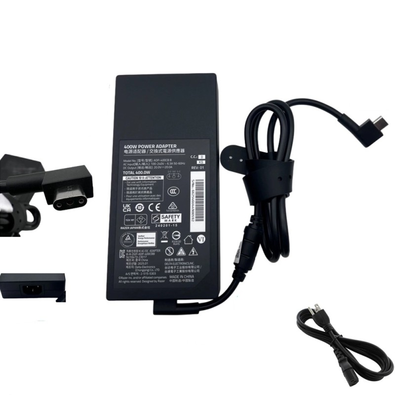 20V 20A 400W Razer Adapter Charger 3-Pin Tip Connector