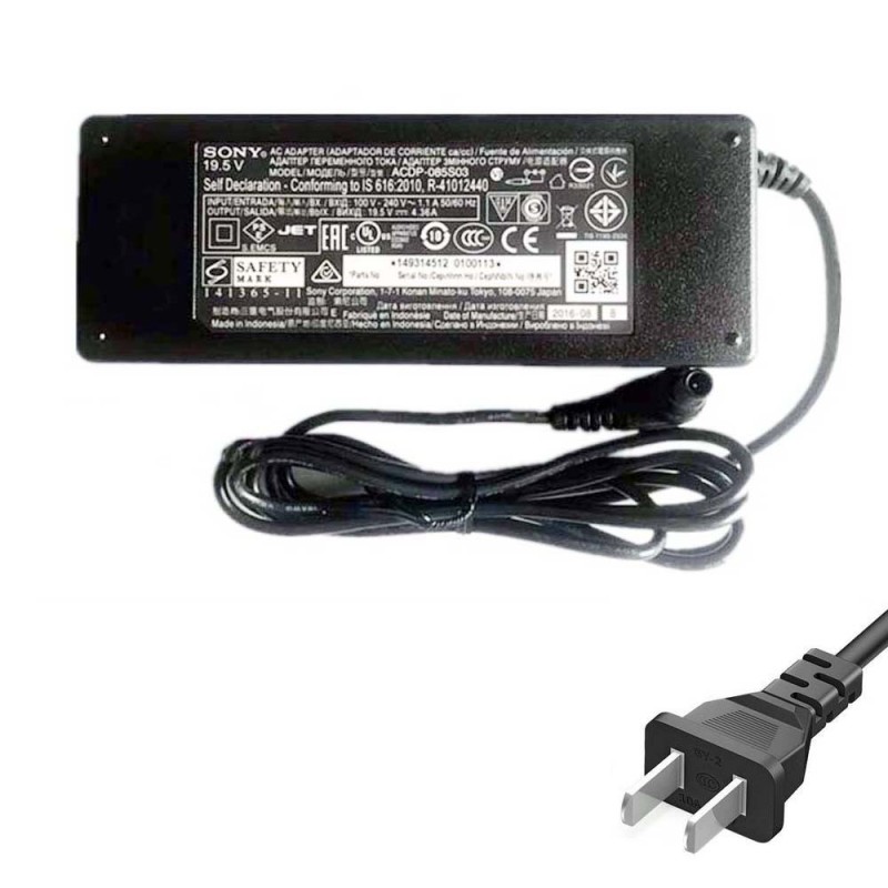 19.5V 4.35A 85W Sony Adapter Charger 6.5mm 4.4mm Connector
