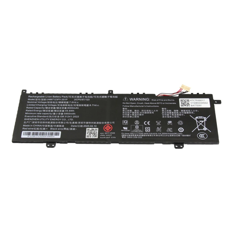 Acer U4867123PV-2S1P Long line 45.6Wh Battery