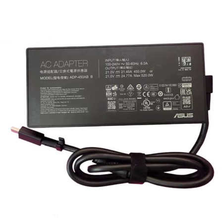 21V 21.45A 450W Asus Adapter Charger Rectangle Conn