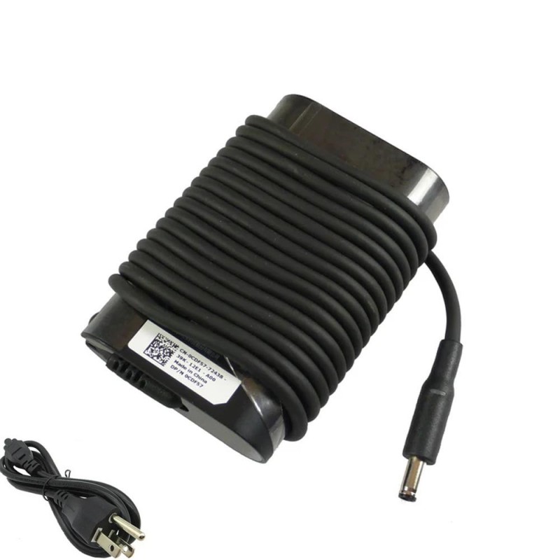 Replacement 19.5V 2.31A 45W Curved Adapter Charger for Dell 4.5mm 3.0mm Connector