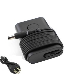 Replacement 19.5V 3.34A 65W Curved Adapter Charger for Dell 7.4mm 5.0mm Connector