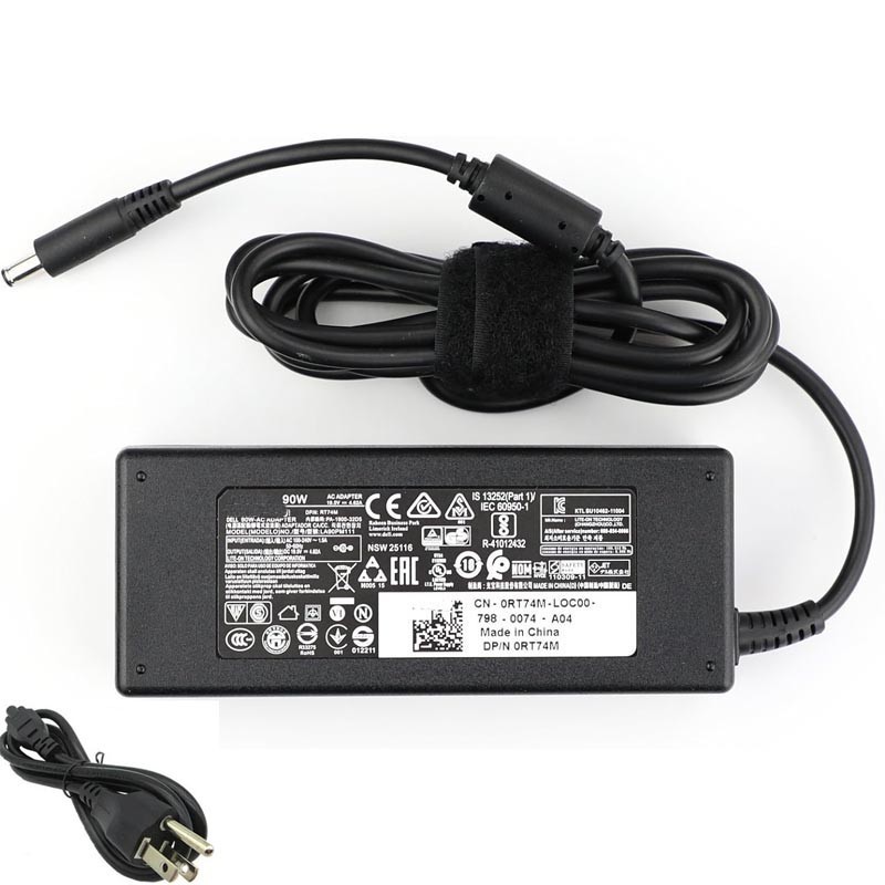 Replacement 19.5V 4.62A 90W Adapter Charger for Dell 4.5mm 3.0mm Connector