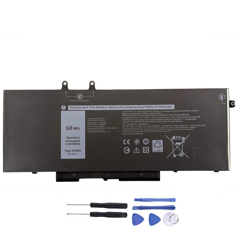 New 68Wh Battery for Dell 3HWPP