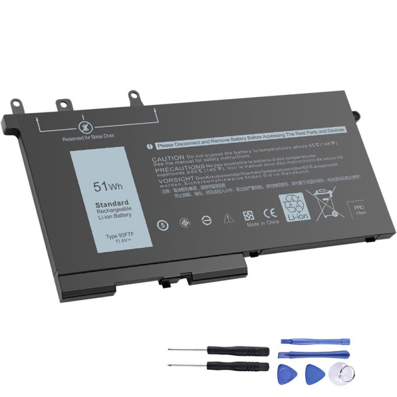 New 51Wh Battery for Dell 93FTF