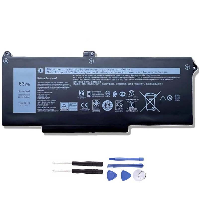 New 63Wh Battery for Dell RJ40G