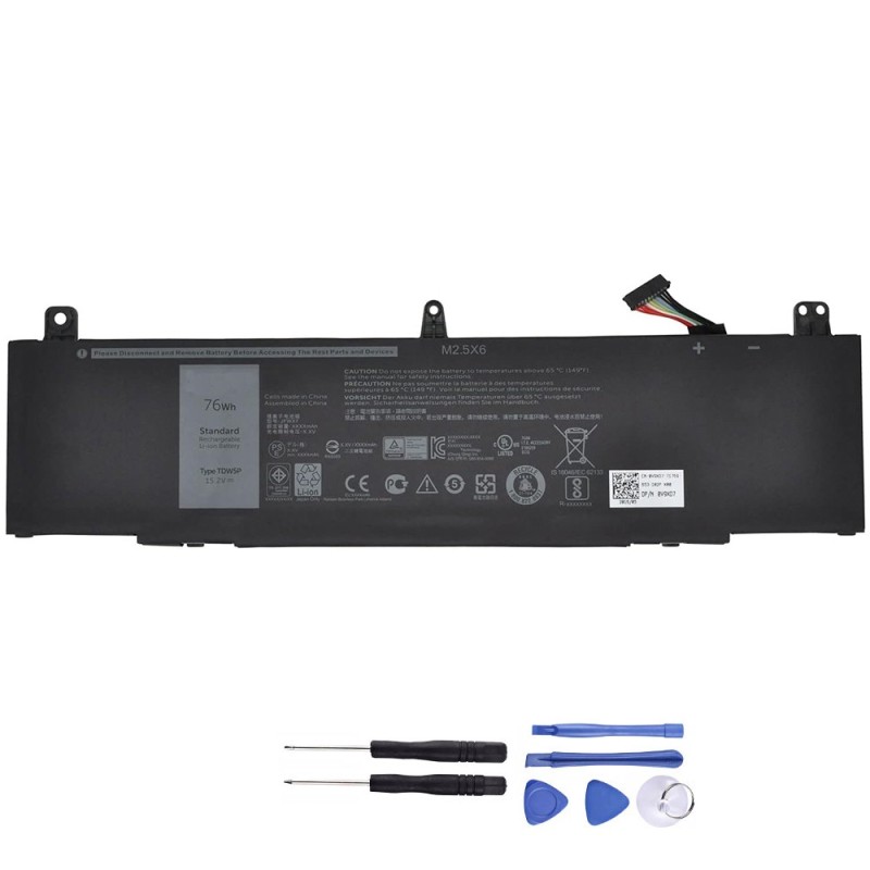 New 76Wh Battery for Dell TDW5P