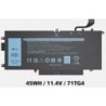 New 45Wh Battery for Dell 71TG4