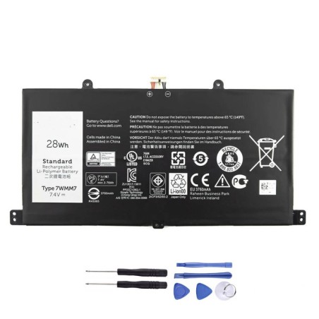 New 28Wh Replacement keyboard Battery for Dell 7WMM7