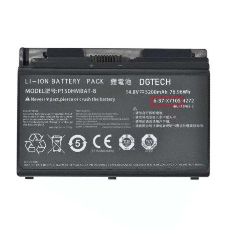Clevo P150HMBAT-8 X710S 76.96Wh Battery