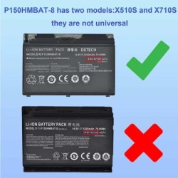 Clevo P150HMBAT-8 X710S 76.96Wh Battery