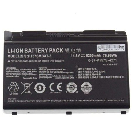 Clevo P157SMBAT-8 76.96Wh Battery