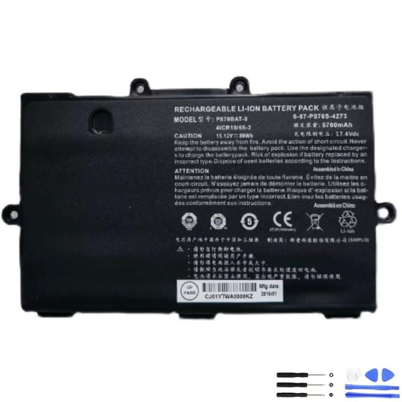 Clevo P870BAT-8 89Wh Battery