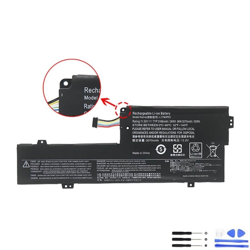 Lenovo L17M3P61 Type-B 36Wh Battery