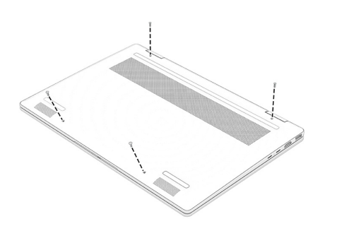 HP Envy x360 bottom cover screw locations