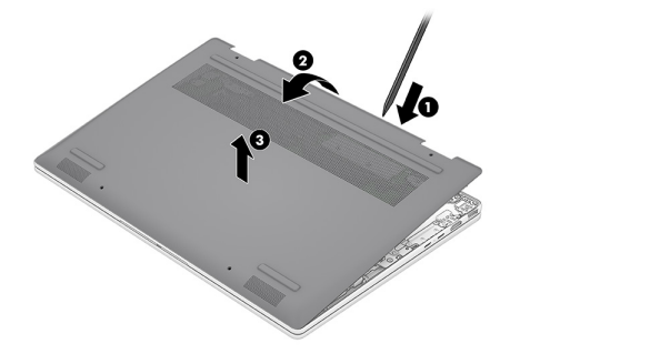 Releasing clips and removing the bottom cover