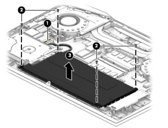 HP Pavilion 15-dk0068wm battery removal (PG03XL pack)