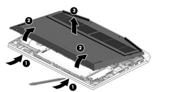 HP Pavilion 15-dk0068wm bottom cover removal