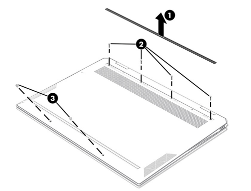 HP Spectre x360 bottom cover removal step 1