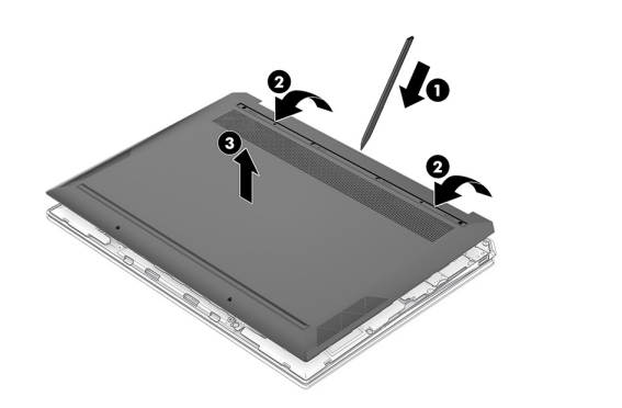 HP Spectre x360 bottom cover removal step 2