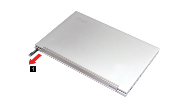 Yoga C940-14IIL: Pull the active pen out of the slot